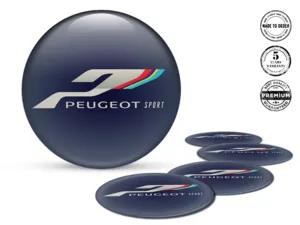Peugeot Dekoration für Räder Hochwertige Harzlabels